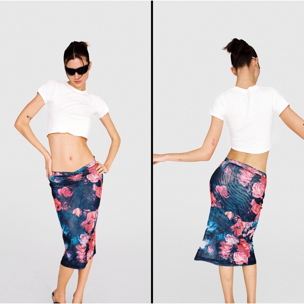 Miaou Preston Skirt in Decades Rose